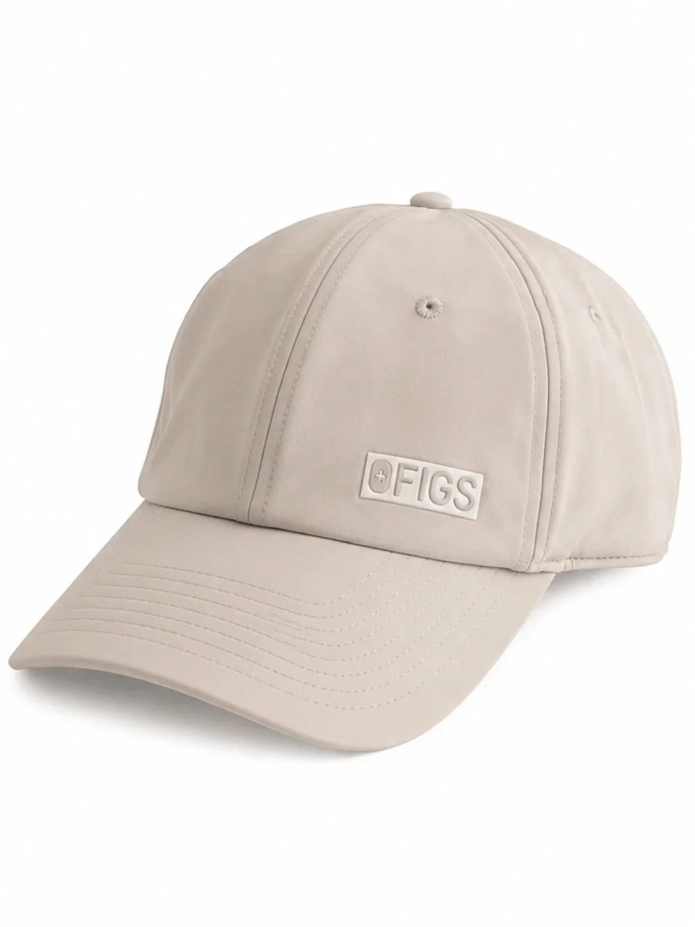 FIGS Performance Baseball Cap NWOT Beige Technical Adjustable Logo Hat